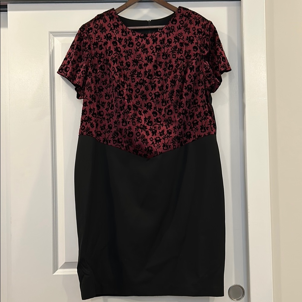 Purple and Black Sheath Dress